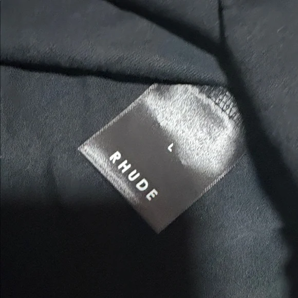 Rhude Black Tee with Bold Lettering - Picture 3 of 4